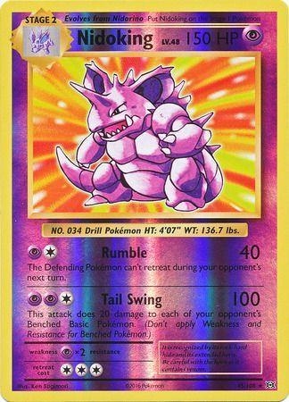Nidoking [Reverse Holo] #45 Pokemon Evolutions