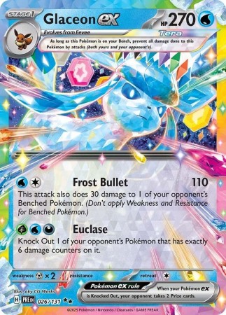 Glaceon ex #26 Pokemon Prismatic Evolutions