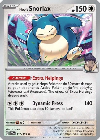 Hop's Snorlax #117 Pokemon Journey Together