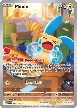 Minun #194 Pokemon Paradox Rift