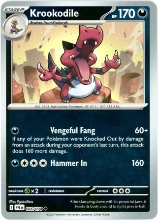Krookodile [Reverse Holo] #66 Pokemon Phantasmal Flames