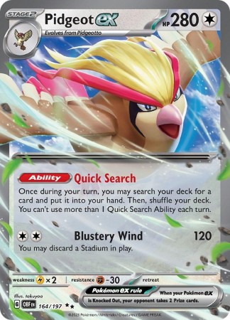 Pidgeot ex #164 Pokemon Obsidian Flames