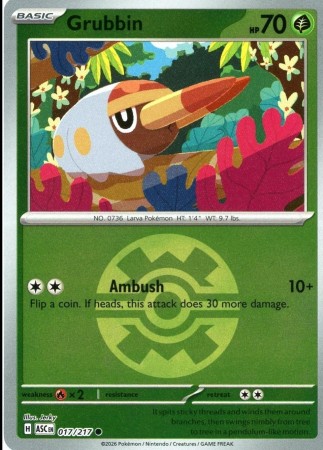Grubbin [Ball] #17 Pokemon Ascended Heroes