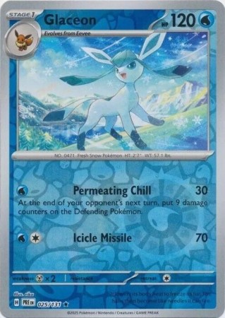 Glaceon [Reverse] #25 Pokemon Prismatic Evolutions