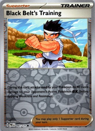 Black Belt's Training [Reverse] #97 Pokemon Prismatic Evolutions