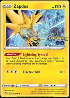 Zapdos [Holo] #29 Pokemon Go 