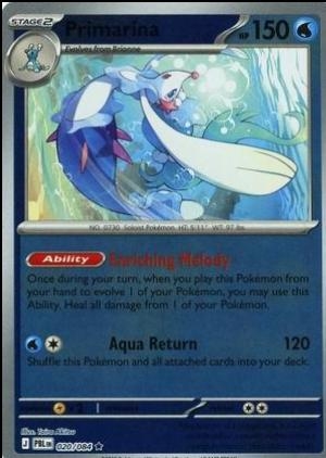 Primarina [Reverse Holo] #20 Pokemon Pitch Black