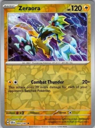 Zeraora [Reverse Holo] #55 Pokemon Stellar Crown