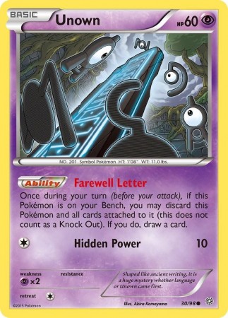 Unown #30 Pokemon Ancient Origins