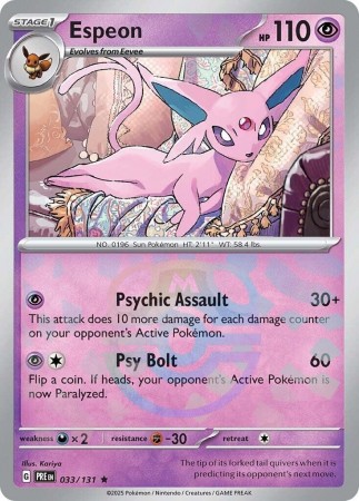 Espeon [Master Ball] #33 Pokemon Prismatic Evolutions