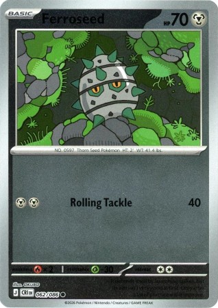 Ferroseed [Reverse Holo] #62 Pokemon Chaos Rising