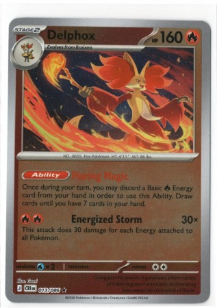 Delphox [Reverse Holo] #13 Pokemon Chaos Rising