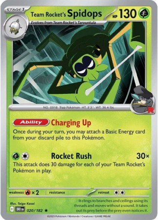 Team Rocket's Spidops [Holo] #20 Pokemon Destined Rivals