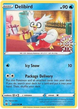 Delibird [Snowflake Stamp] #32 Pokemon Chilling Reign