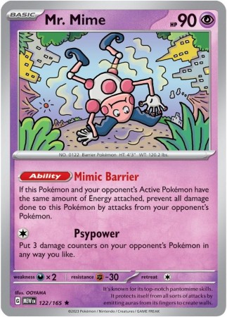 Mr. Mime #122 Pokemon Scarlet & Violet 151