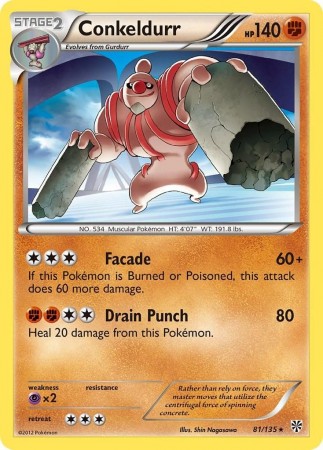 Conkeldurr #81 Pokemon Plasma Storm 