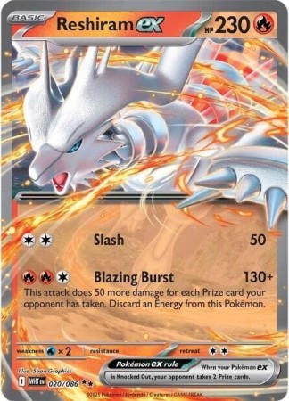 Reshiram ex #20 Pokemon White Flare