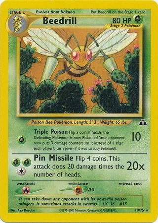 Beedrill #18 Pokemon Neo Discovery