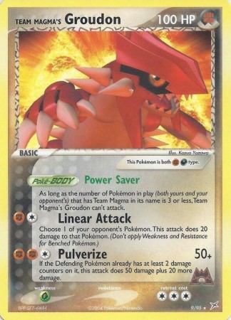 Team Magma's Groudon #9 Pokemon Team Magma & Team Aqua