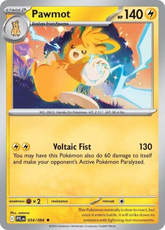 Pawmot #34 Pokemon Phantasmal Flames