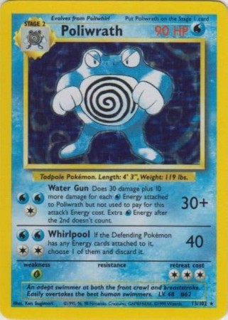 Poliwrath #13 Pokemon Base Set
