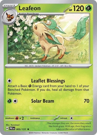 Leafeon #5 Pokemon Prismatic Evolutions