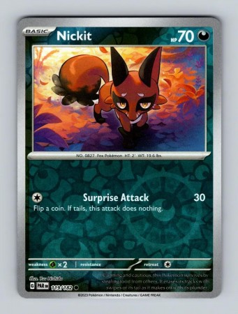 Nickit [Reverse Holo] #119 Pokemon Paradox Rift