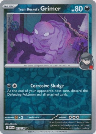 Team Rocket's Grimer [Reverse Holo] #123 Pokemon Destined Rivals