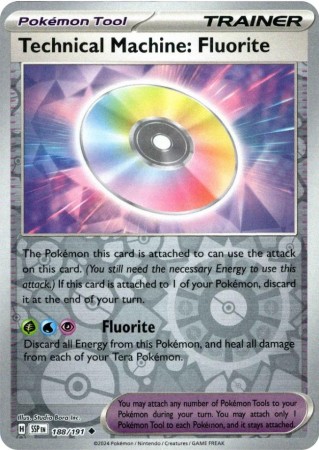Technical Machine: Fluorite [Reverse Holo] #188 Pokemon Surging Sparks