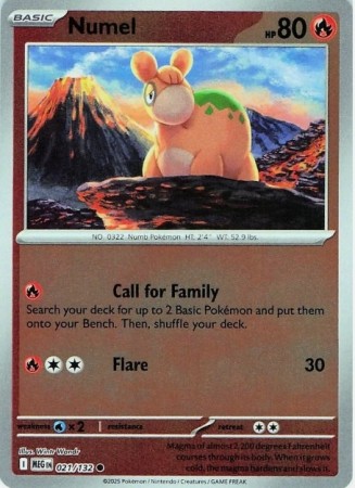 Numel [Reverse Holo] #21 Pokemon Mega Evolution