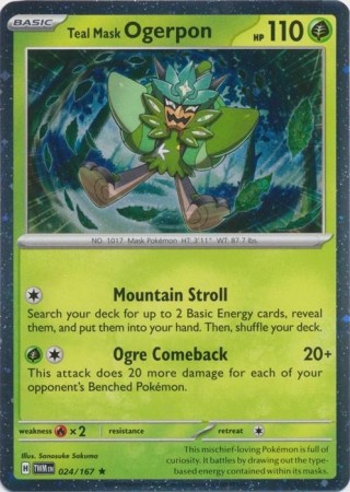 Teal Mask Ogerpon [Cosmos Holo] #24 Pokemon Twilight Masquerade