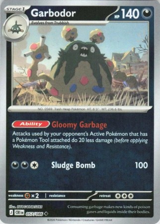 Garbodor [Reverse Holo] #57 Pokemon Chaos Rising