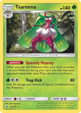 Tsareena #20 Pokemon Sun & Moon