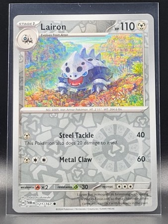 Lairon [Reverse Holo] #121 Pokemon Twilight Masquerade