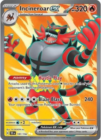 Incineroar ex #187 Pokemon Temporal Forces