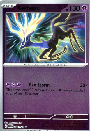 Xerneas [Reverse Holo] #42 Pokemon Chaos Rising