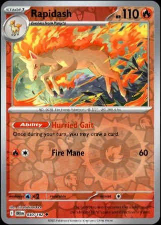 Rapidash [Reverse Holo] #30 Pokemon Destined Rivals