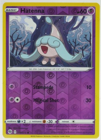 Hatenna [Reverse Holo] #18 Pokemon Champion's Path