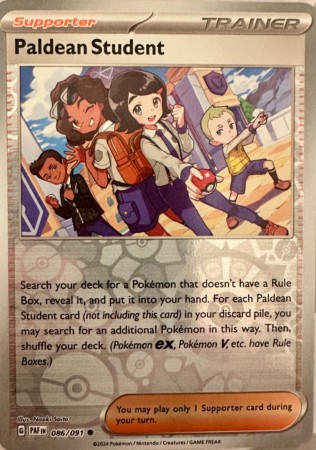 Paldean Student [Reverse Holo] #86 Pokemon Paldean Fates