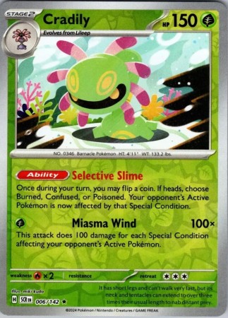 Cradily [Reverse Holo] #6 Pokemon Stellar Crown