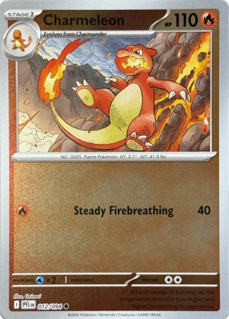 Charmeleon [Reverse Holo] #12 Pokemon Phantasmal Flames 