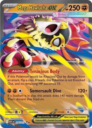 Mega Hawlucha Ex #116 Pokemon Ascended Heroes