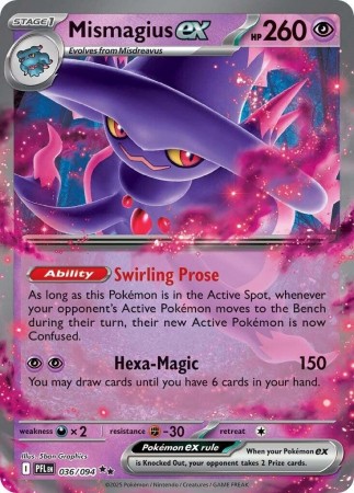 Mismagius ex #36 Pokemon Phantasmal Flames