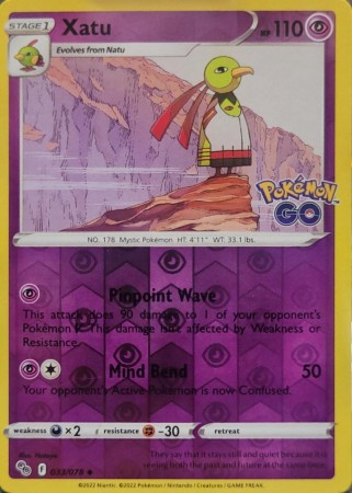Xatu [Reverse Holo] #33 Pokemon Go