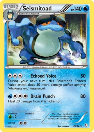 Seismitoad #36 Pokemon Dragons Exalted