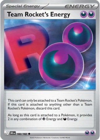 Team Rocket's Energy #182 Pokemon Destined Rivals