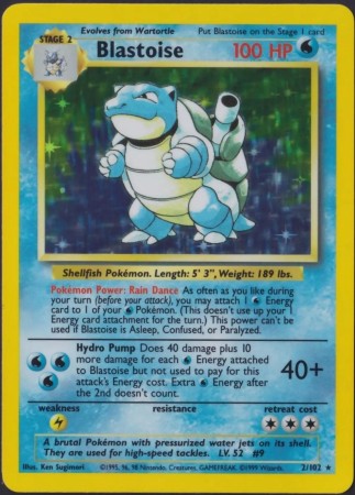 Blastoise #2 Pokemon Base Set