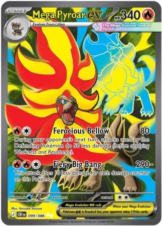 Mega Pyroar ex #99 Pokemon Chaos Rising 