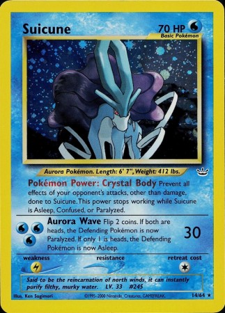 Suicune #14 Pokemon Neo Revelation