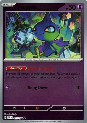 Shuppet [Reverse Holo] #33 Pokemon Pitch Black